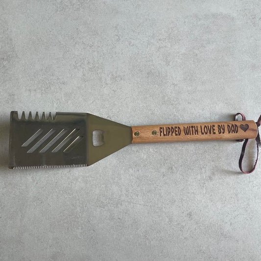 Personalised BBQ Spatula, Custom Engraved Grill Tool