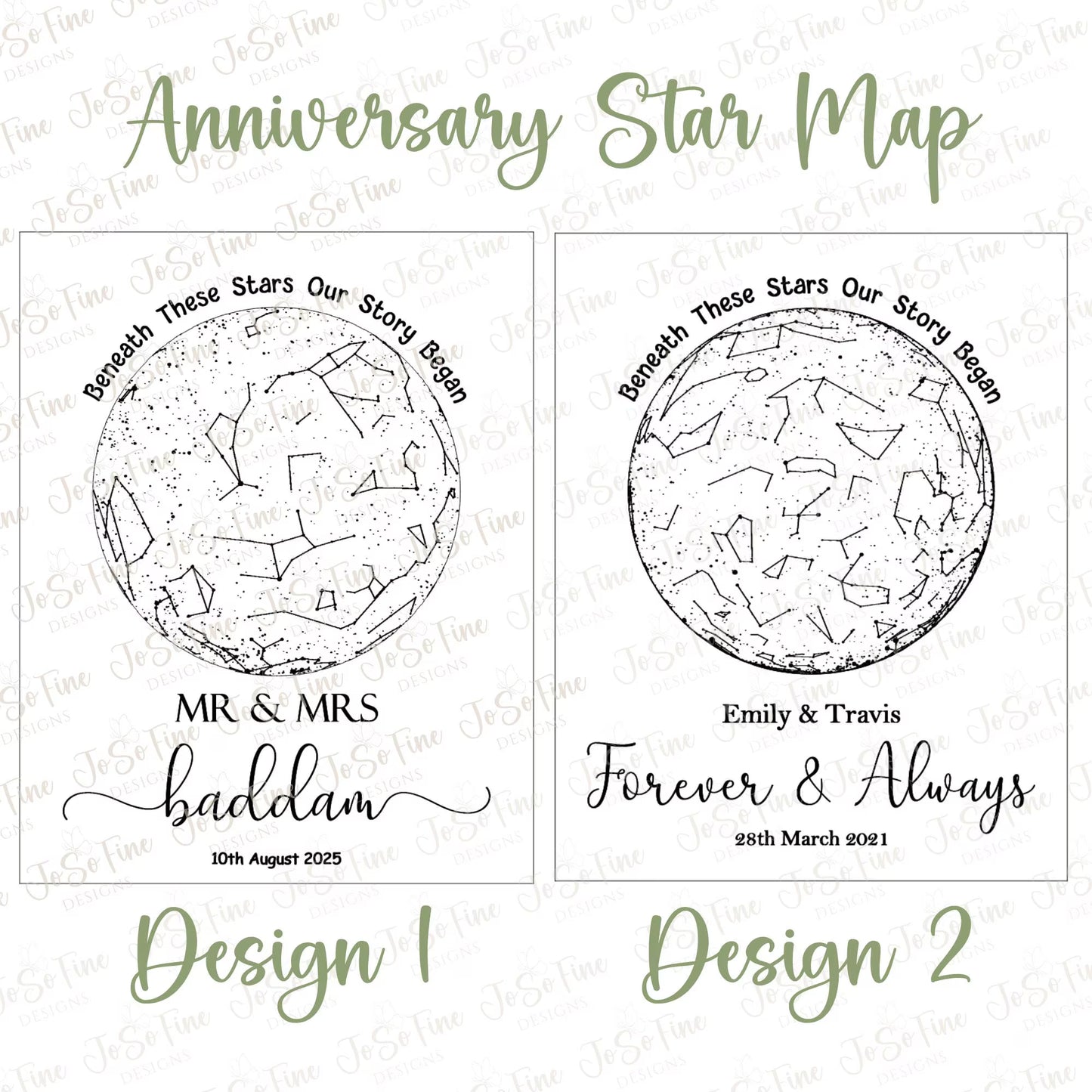 Personalised Star Map – Anniversary Sky Constellation