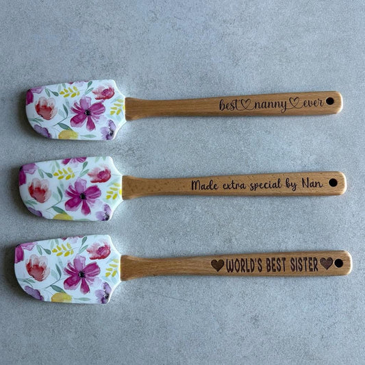 Best seller - Personalised Floral Spatula Engraved