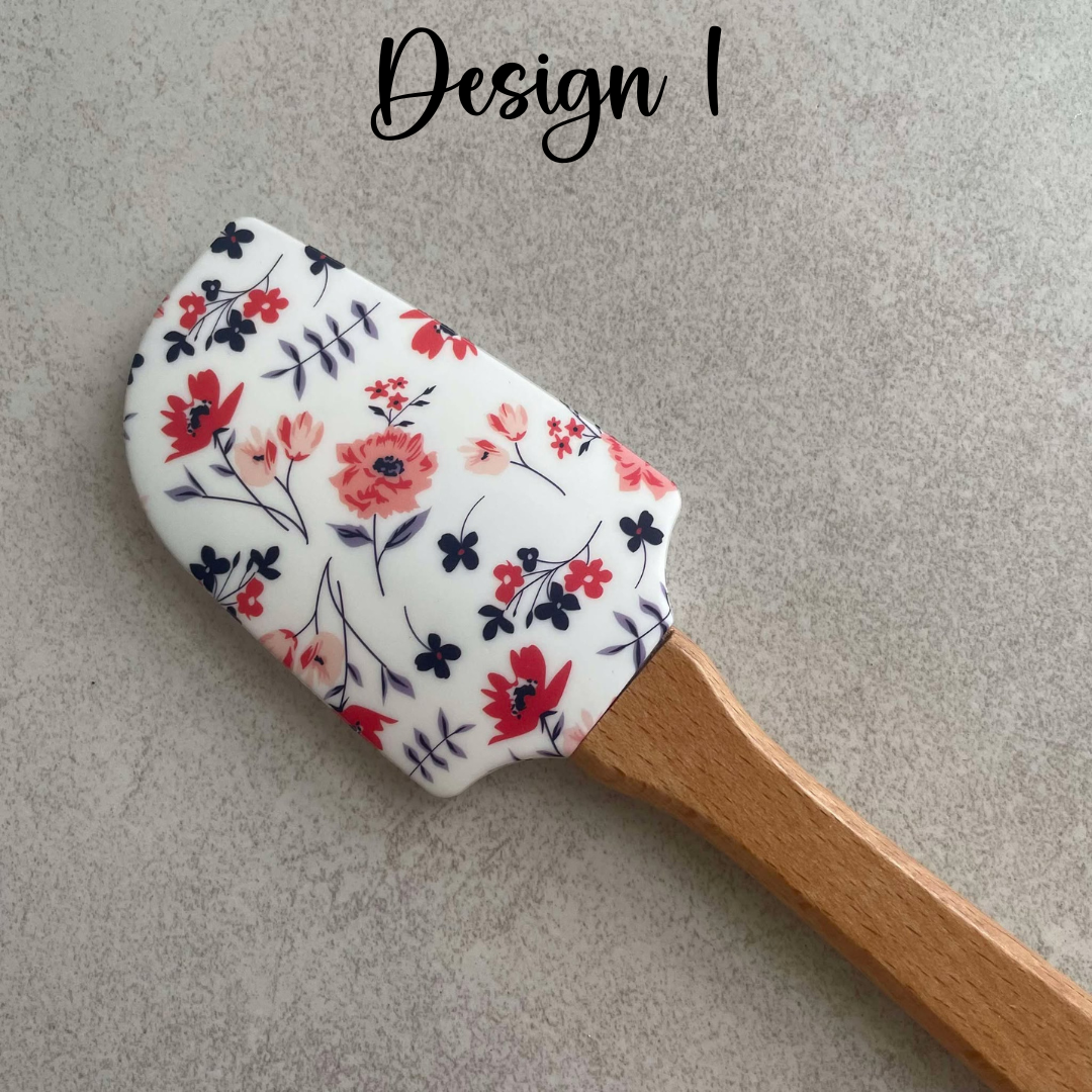 Personalised Small Silicone Floral Spatula