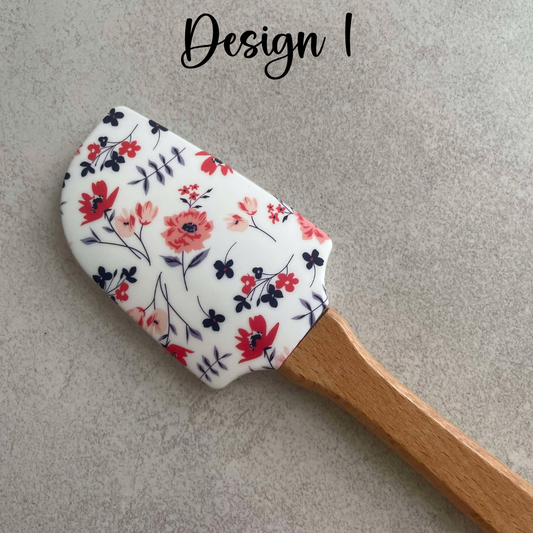 Personalised Small Silicone Floral Spatula