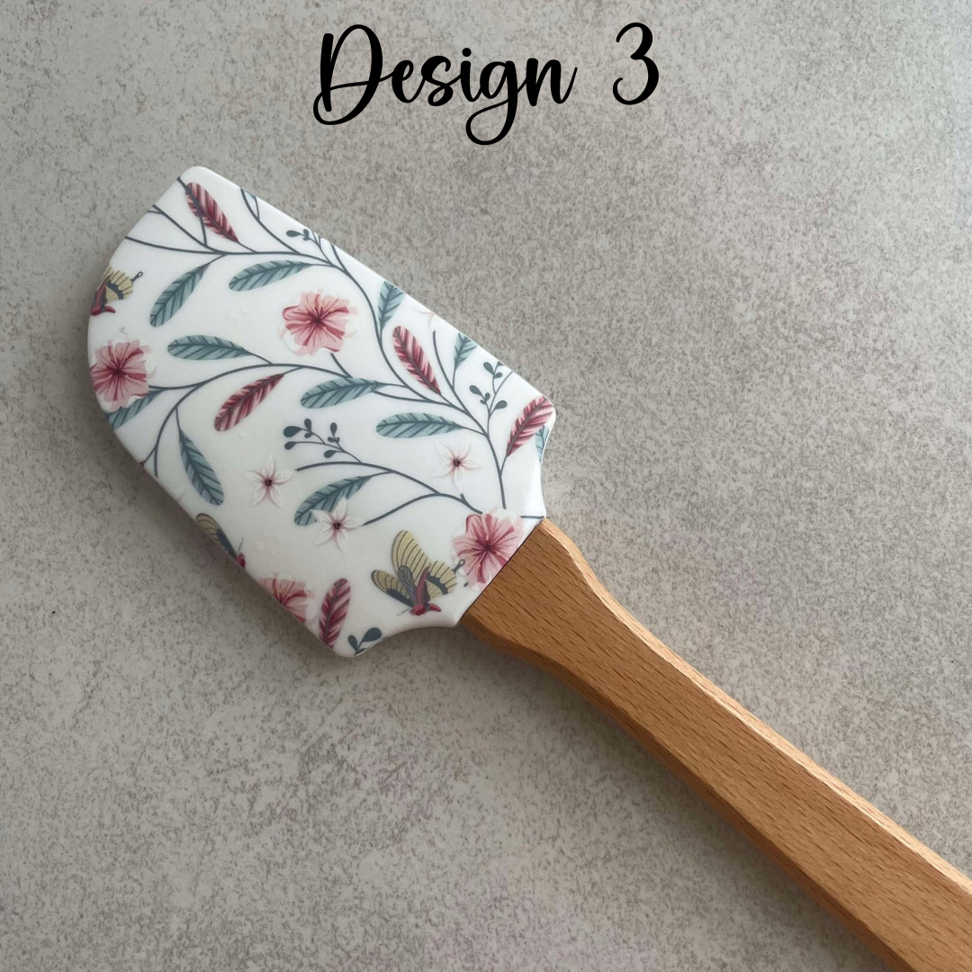 Personalised Small Silicone Floral Spatula