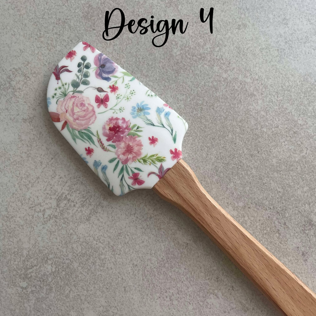 Personalised Small Silicone Floral Spatula