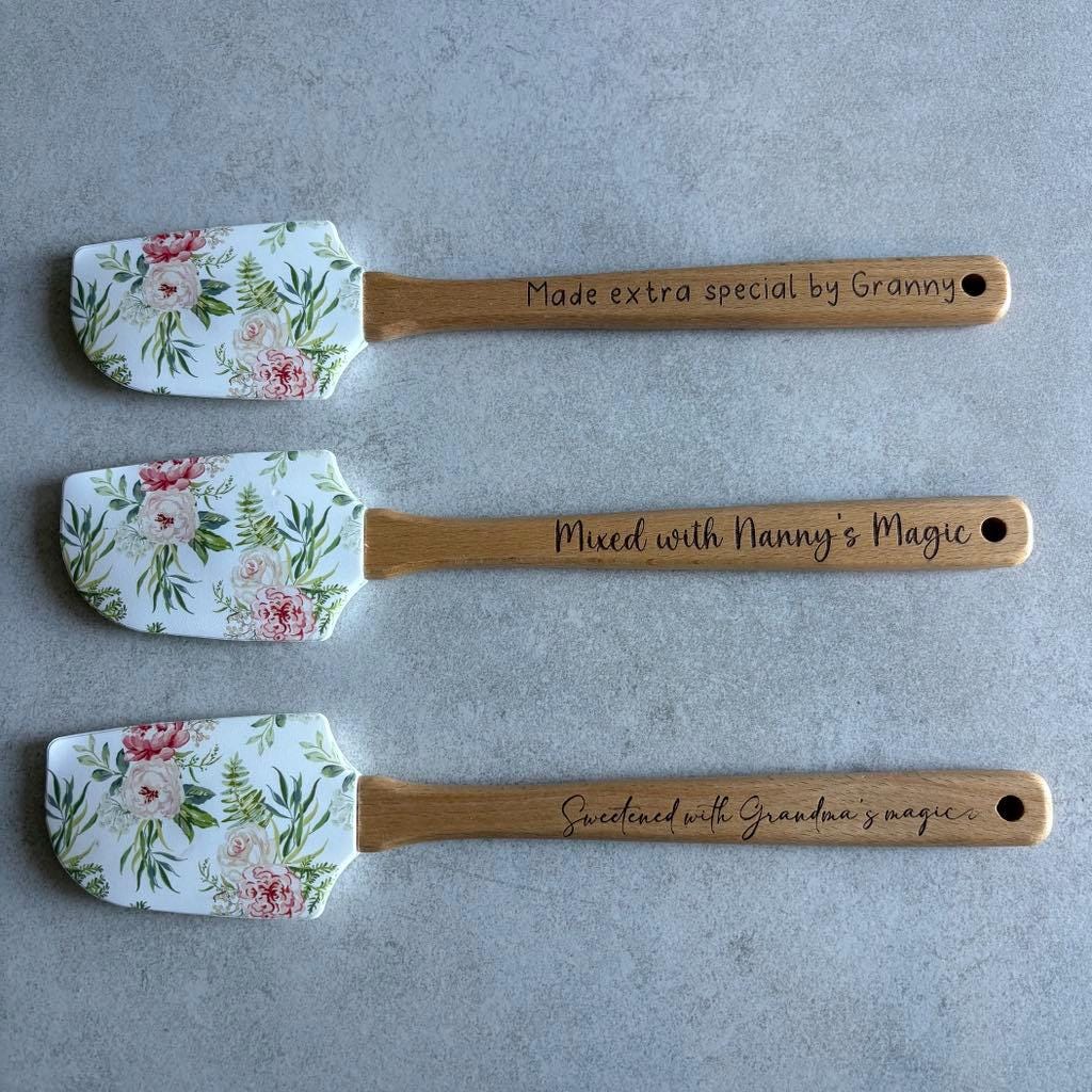 Best seller - Personalised Floral Spatula Engraved
