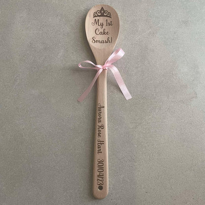 Personalised Cake Smash Wooden Spoon