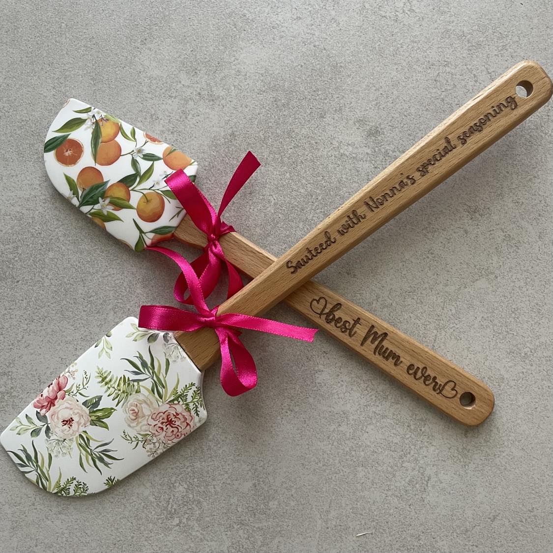 Personalised Small Silicone Floral Spatula