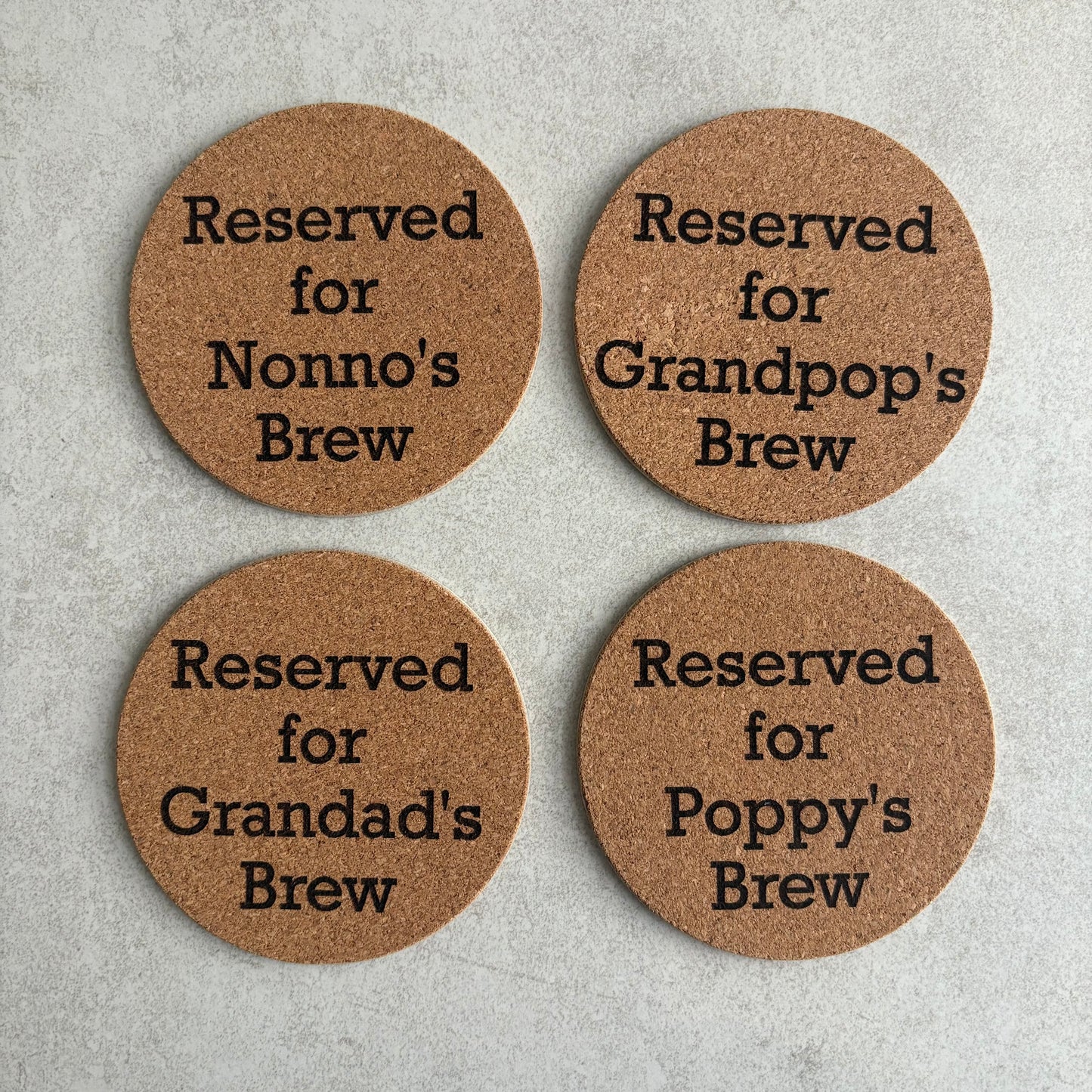 Father’s Day Cork Coaster – Personalised Gift