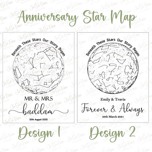 Personalised Star Map – Anniversary Sky Constellation