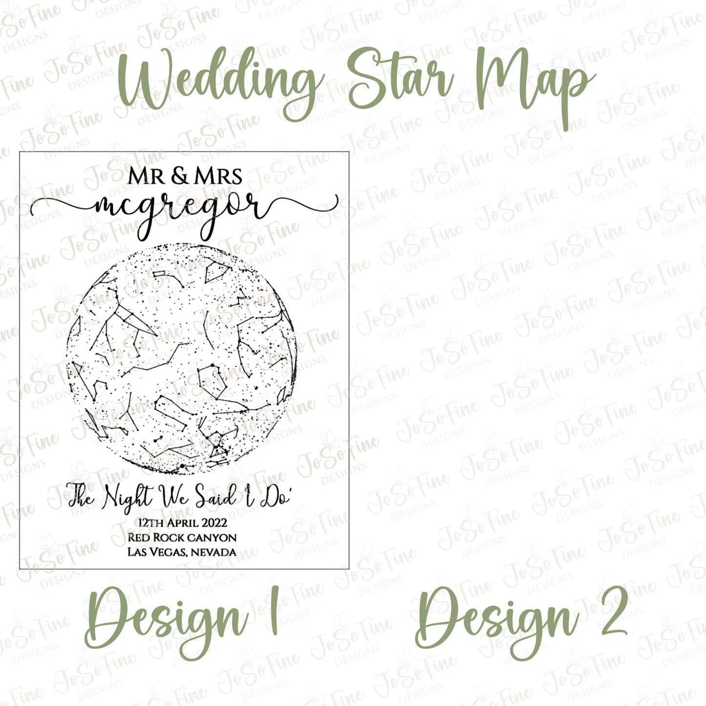 Personalised Star Map – Weeding Sky Constellation