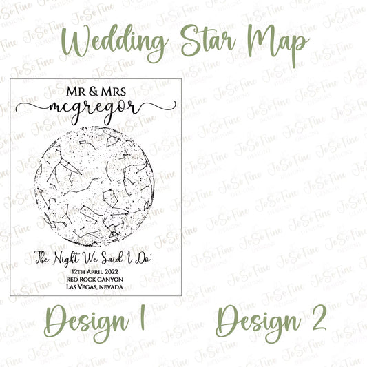 Personalised Star Map – Weeding Sky Constellation