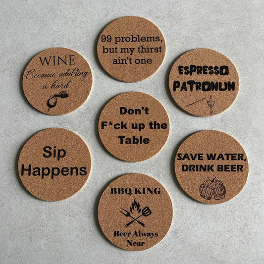 Funny Cork Coaster – Ready to Go Designs