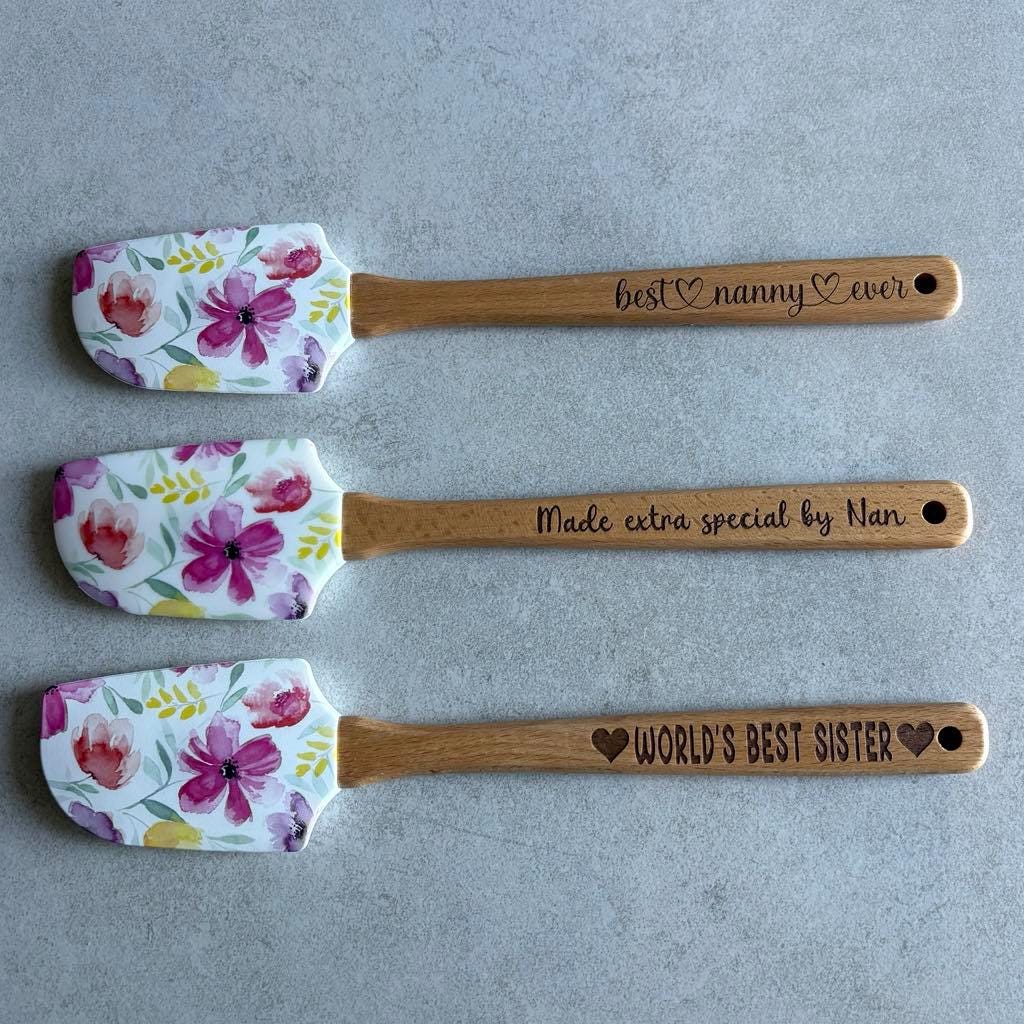 Best seller - Personalised Floral Spatula Engraved